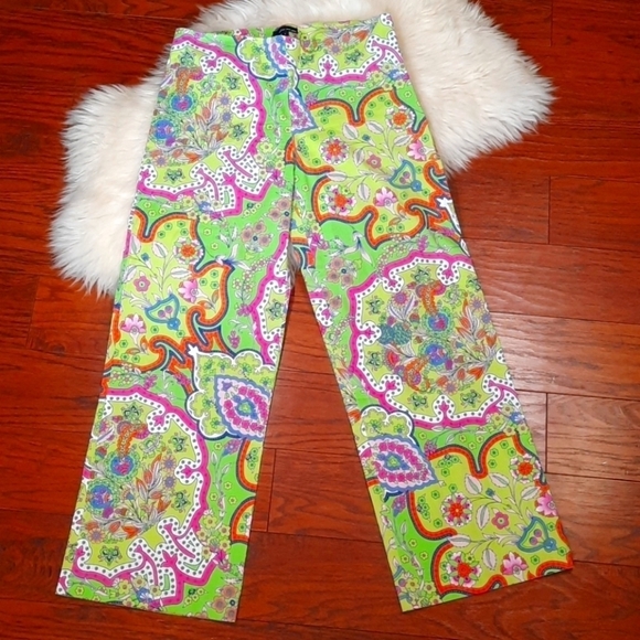 Y2k Flat Front Paisley Crops - Picture 3 of 6